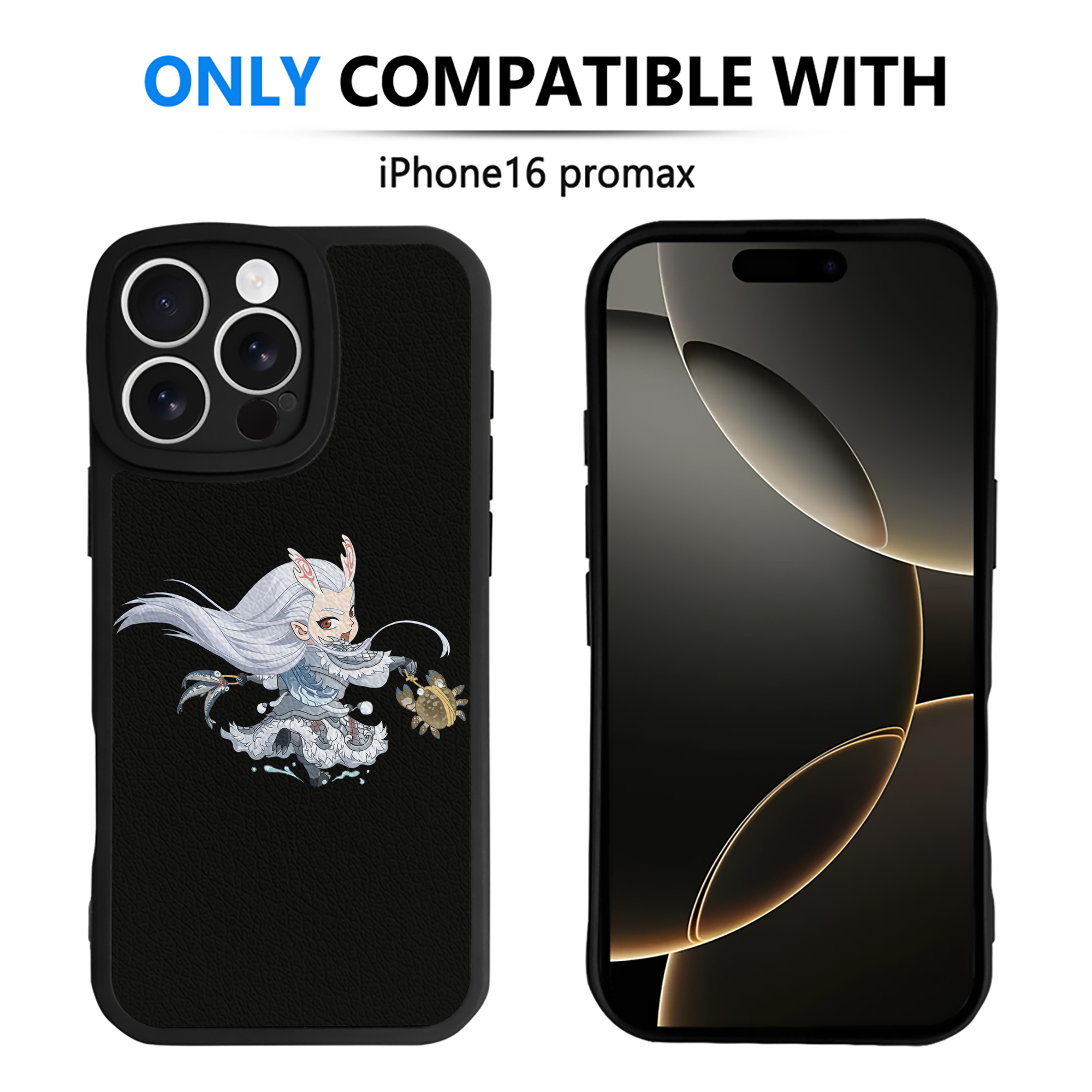 （画像用） Ne Zha 2 ナタ 魔童の大暴れ 【iPhone 16シリーズ対応】シリコンスマホケース（レザー調） 材質：シリコン